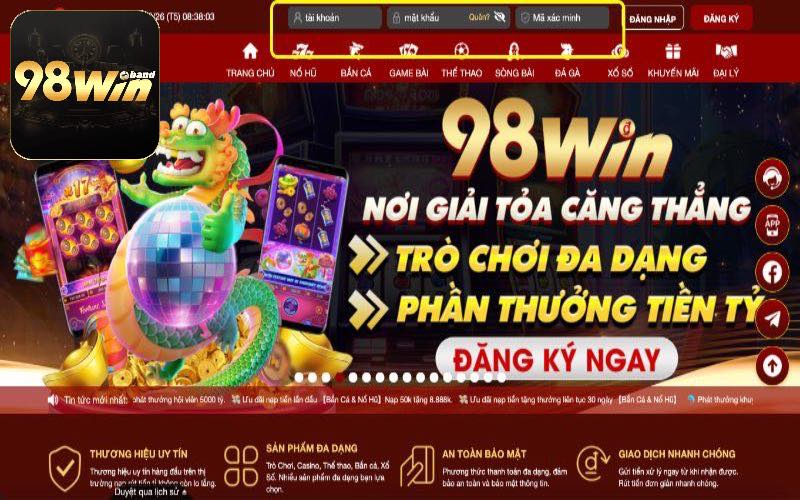 Đăng Nhập 98Win Siêu Nhanh Chóng Với Chỉ Dẫn Chi Tiết 1 Quy trình đăng nhập 98Win đơn giản