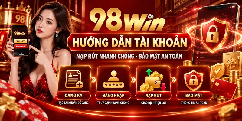 98WIN 20 Hướng dẫn đăng ký, đăng nhập, nạp rút và khôi phục tài khoản 98win